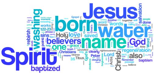 Baptism word cloud